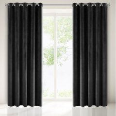 Elegáns fekete bársony drapéria 140 x 250 cm