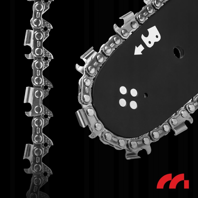 Sada 16″ (45 cm) vodiacej lišty a 2 reťazí pre benzínovú motorovú pílu MalTec MasterCut5700W