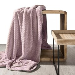 Hochwertige rosa Decke mit geometrischem Muster