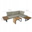 Set da giardino configurabile con cuscini in beige scuro