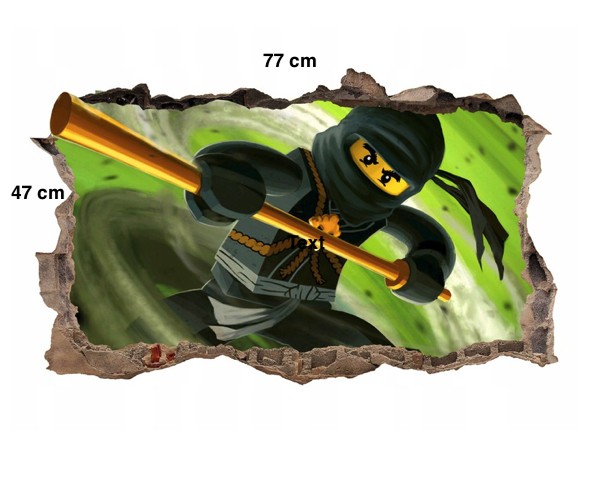Perfektní dětská dekorační nálepka NINJA GO 120 x 74 cm