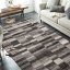 Modern szürkésbarna szőnyeg téglalapokkal - Méret: Szélesség: 80 cm | Hossz: 150 cm