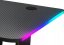 Elektrický výškovo nastaviteľný stôl 140 cm – čierny s LED podsvietením