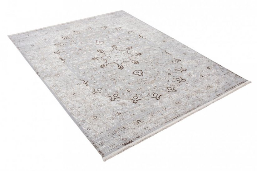 Covor de design de epocă alb-gri deschis cu modele - Dimensiunea covorului: Lăţime: 140 cm | Lungime: 200 cm