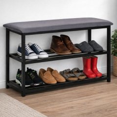 Botník s čalouněným sedákem 80 cm