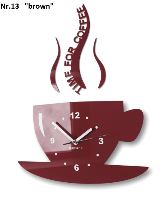 Ceas de perete "Este timpul pentru cafea" - Culoare: Portocalie