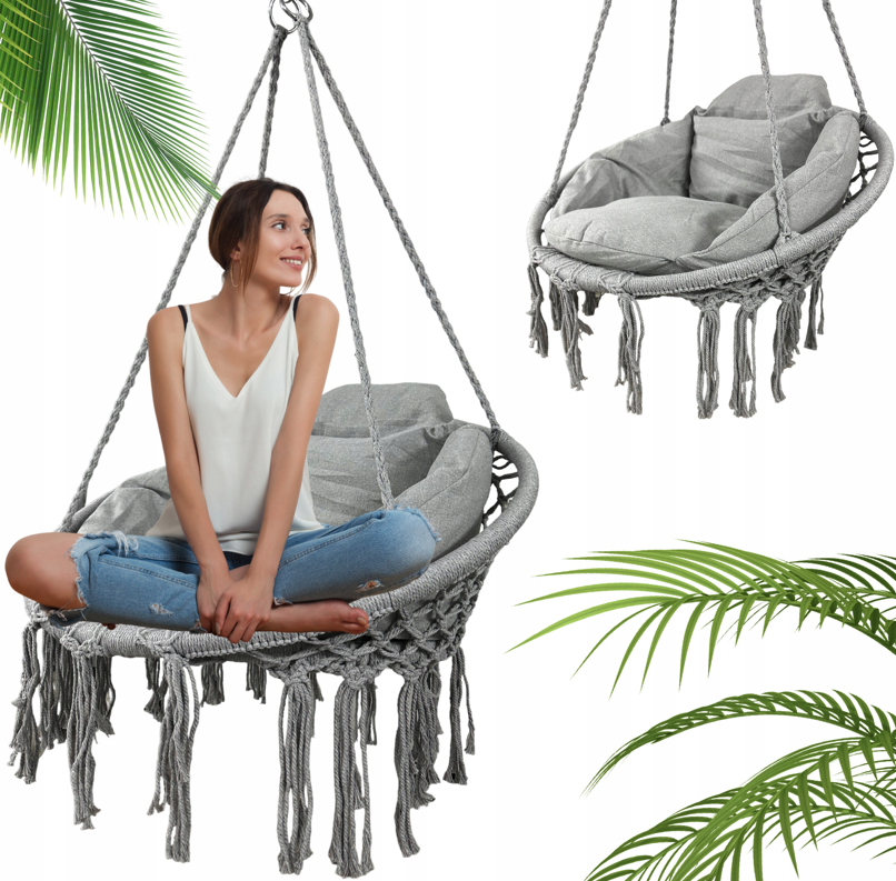 Hängesessel mit Kissen - Storchennest 80 cm