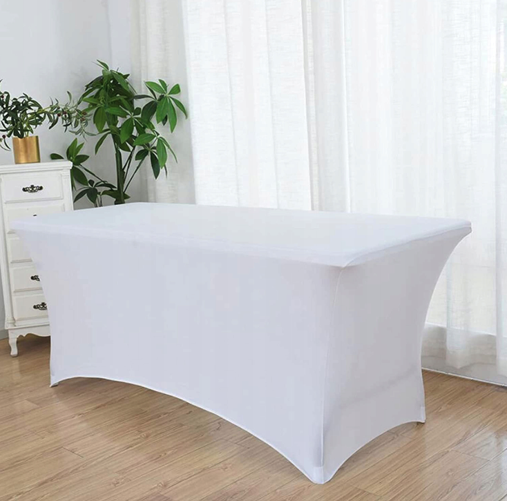 Biely obrus na cateringový stôl s rozmerom 180cm
