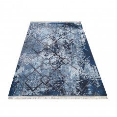 Moderní koberec v skandinávském stylu modré barvy
