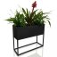 Perfekt schwarz Metall Pflanzer LOFT FIORINO 62X22X50 cm