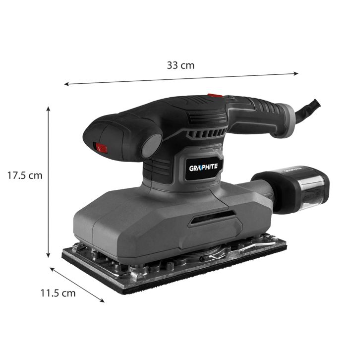 Vibrační bruska s příkonem 380 W 59G329 GRAPHITE