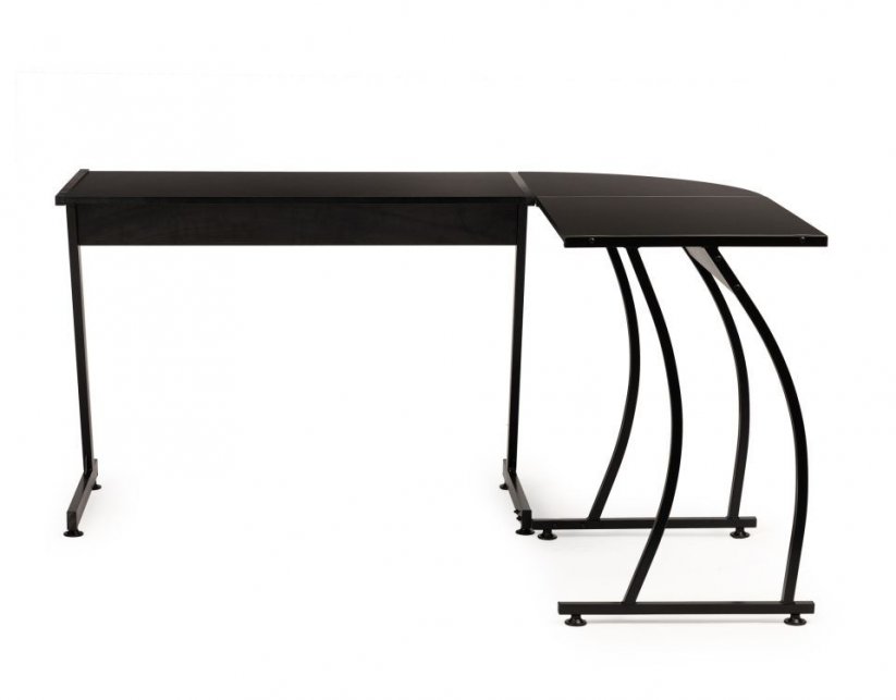 Moderna kotna miza  LOFT črna