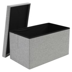 Pouf di seduta pieghevole con spazio di archiviazione 54 L