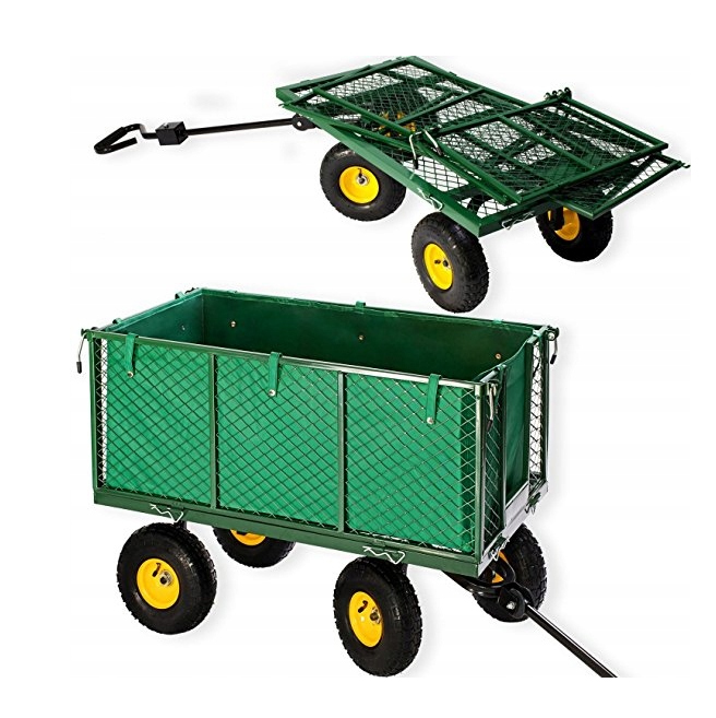 Praktický sklápací záhradný vozík 3v1 na nafukovacích kolesách