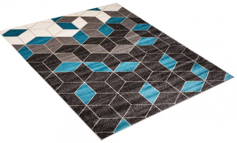 Moderner Teppich mit geometrischem Muster
