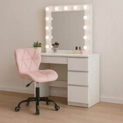 Scaun pivotant de birou ergonomic - catifea