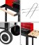 Kerekes kerti faszenes grill kerekekkel és polcokkal 87 x 35 x 80 cm