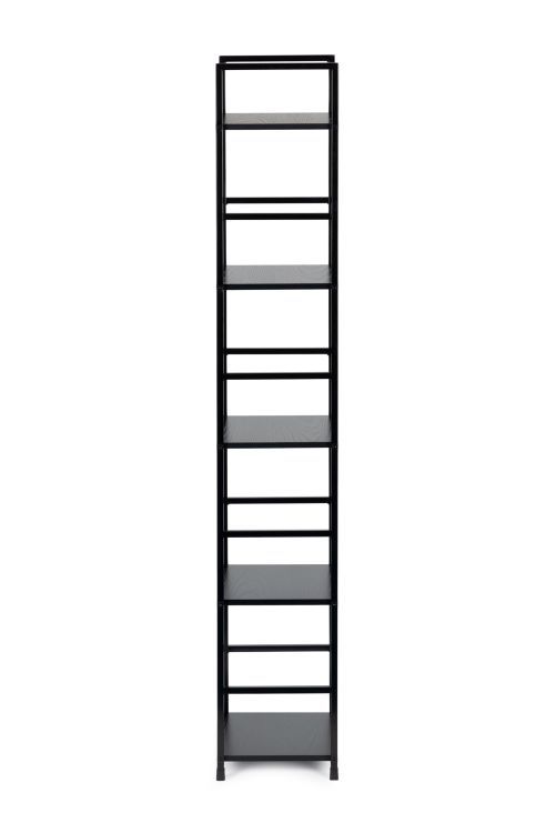 Scaffale stretto con 5 ripiani - nero