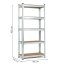 Raft de depozitare stabil din metal cu 5 rafturi 180 x 90 x 30 cm