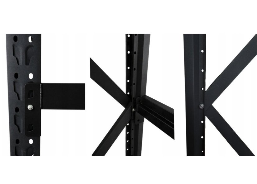 Kovový regál do skladu, garáže a dílny - 800 kg, 4 police