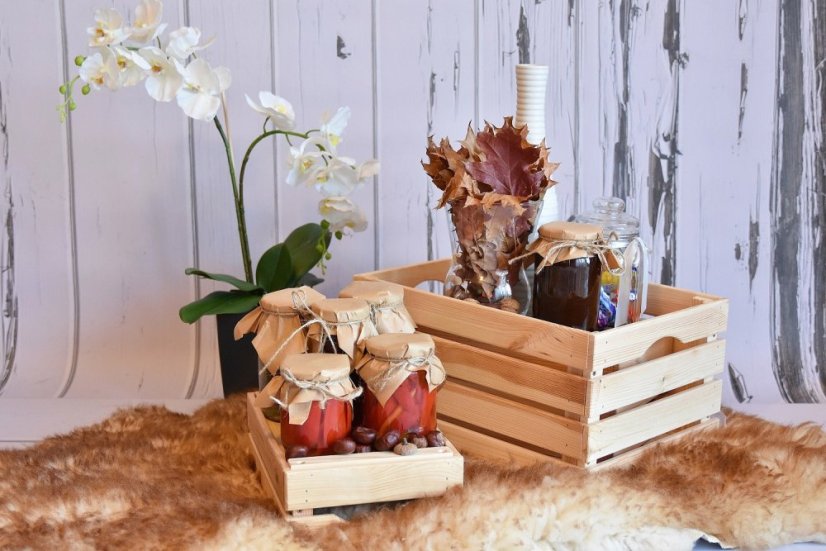 Fából készült láda 45,5 x 32 x 23 cm