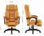 Ergonomická kancelárska stolička HC-1031 s podnožkou - horčicovo-žltá