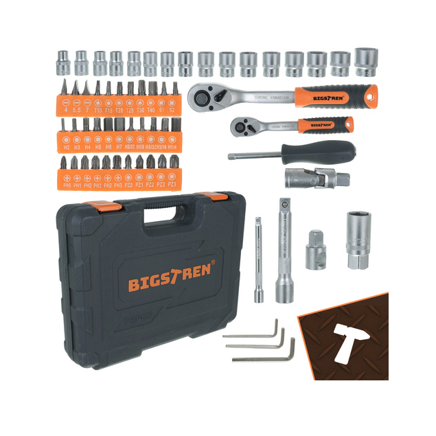 Bigstren 72 darabos szerszámkészlet tokban