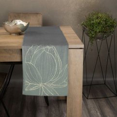 Elegantný velúrový obrus - behúň s potlačou