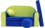 Canapea de pat pentru copii verde-albastru 98 x 170 cm