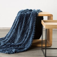 Silná deka v modré barvě s moderním vzorem