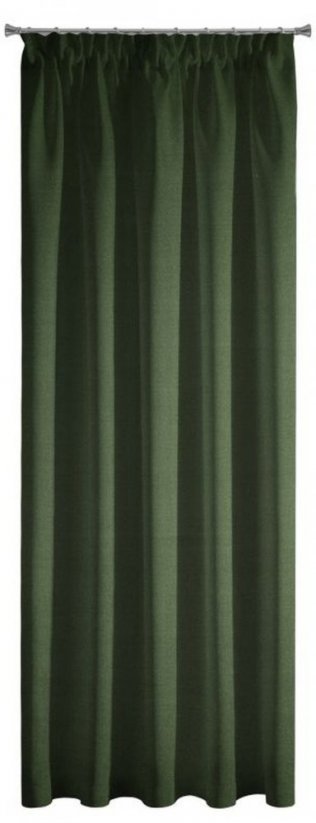 Sötétzöld dekoratív sötétítő függöny 140 x 270 cm