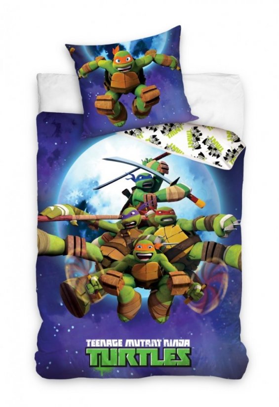 Ninja korytnačky detské posteľné obliečky bavlnené