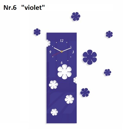 Nalepovací hodiny s motivem květů