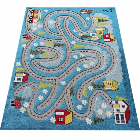 Sensory Kinderteppich blau