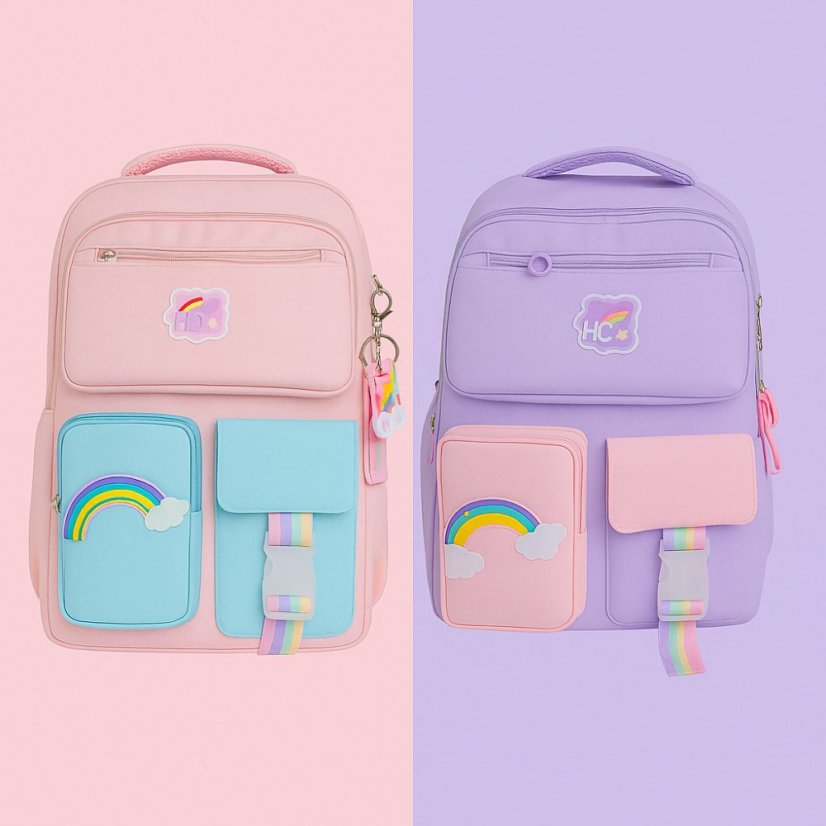 Vodoodolný školský batoh pre dievčatá