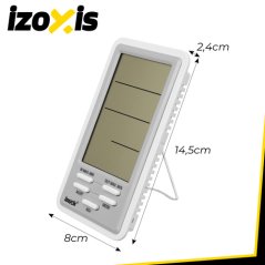 IZOXIS időjárásállomás – digitális hőmérő, páratartalommérő, óra és ébresztőóra
