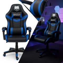 Herná stolička RACE s ergonomickým dizajnom - modrá