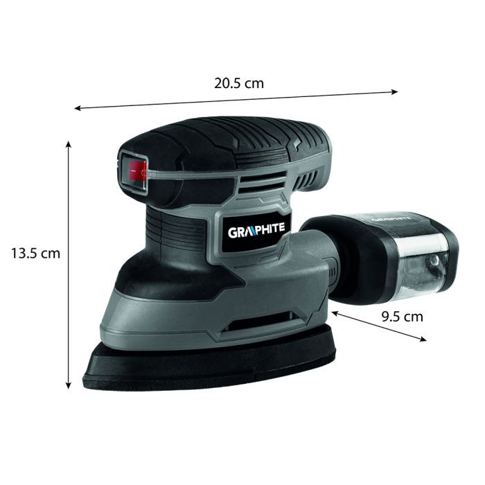 Vibrační bruska s příkonem 180 W 59G336 GRAPHITE