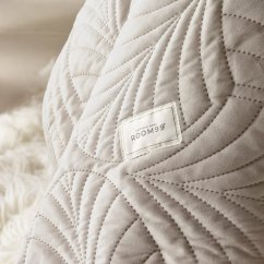 Velours beige Tagesdecke Feel 220 x 240 cm