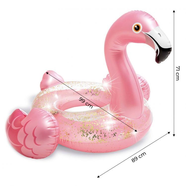 Aufblasbares Rad in der Form eines Flamingos
