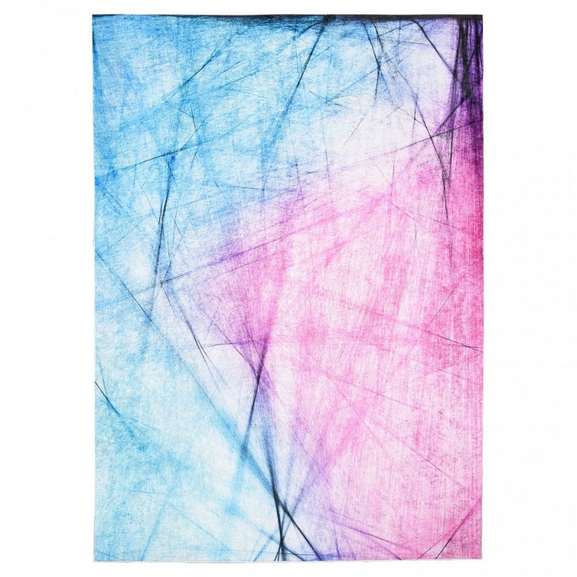 Plavi i ružičasti apstraktni trend tepih