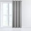 Сива едноцветна завеса с окачване на метални халки 140 x 250 cm
