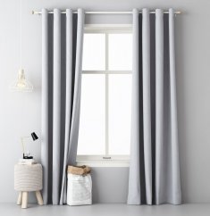Moderne zavjese u svijetlo sivoj boji 140 x 280 cm