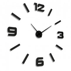 Lesena stenska ura v črni barvi 130cm