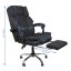 Ergonomischer Bürostuhl mit Fußstütze und Massage - schwarzer Stoff