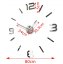 Design-Spiegel-Wanduhr zum Aufkleben, 80 cm