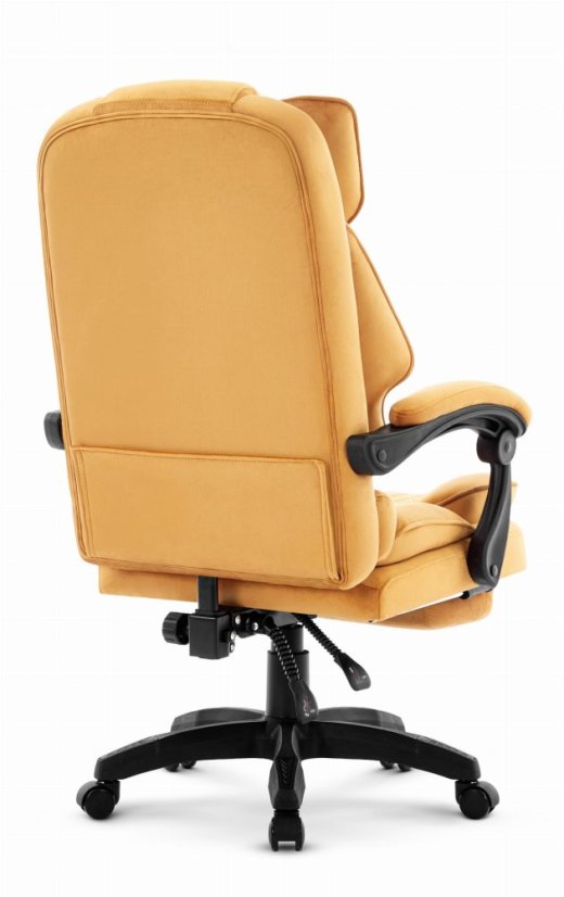 Ergonomická kancelárska stolička HC-1031 s podnožkou - horčicovo-žltá