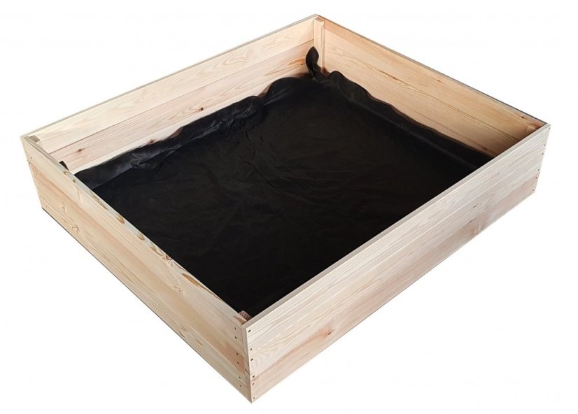 Prírodný vyvýšený drevený záhon 120 x 120 x 27 cm