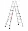 Teleskopska aluminijasta lestev 4 x 5 stopnic