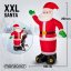 XXL samonapihljiv Božiček, 180 cm – 6 LED-lučk, božična dekoracija za notranjo in zunanjo uporabo